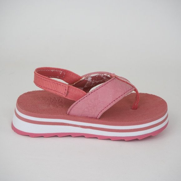 Timberland Flip Flop Toddlers Sandals Leather Dead Stock Sports Pink Sz 6C - Picture 3 of 12